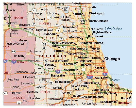 Chicago HP DesignJet Plotter Coverage Area